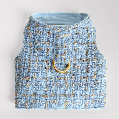 Regal Chantel Tweed Dog Harness — Handmade in USA, Gold-Tone D-Ring, Limited Edition