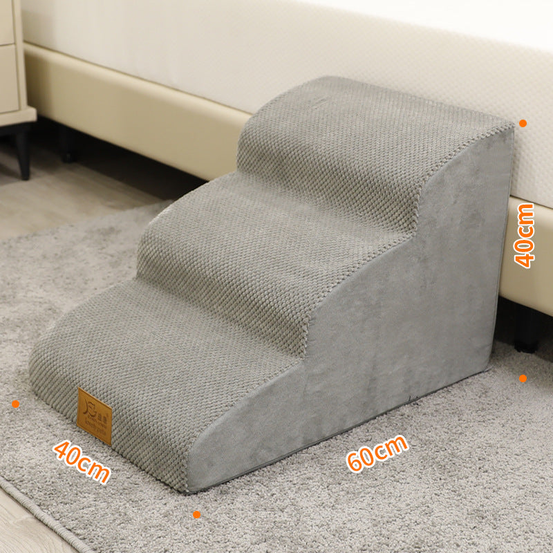 Non-Slip Bedside Pet Ladder — Gentle Steps for Small Dogs & Cats