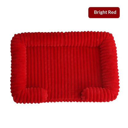 Warm Plush Pet Mat Bed — 5 Sizes S-XXL, 15 Colors, Machine Washable