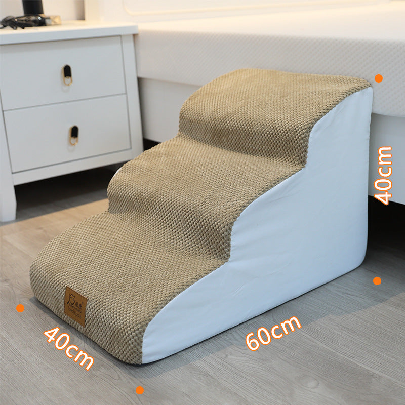 Non-Slip Bedside Pet Ladder — Gentle Steps for Small Dogs & Cats