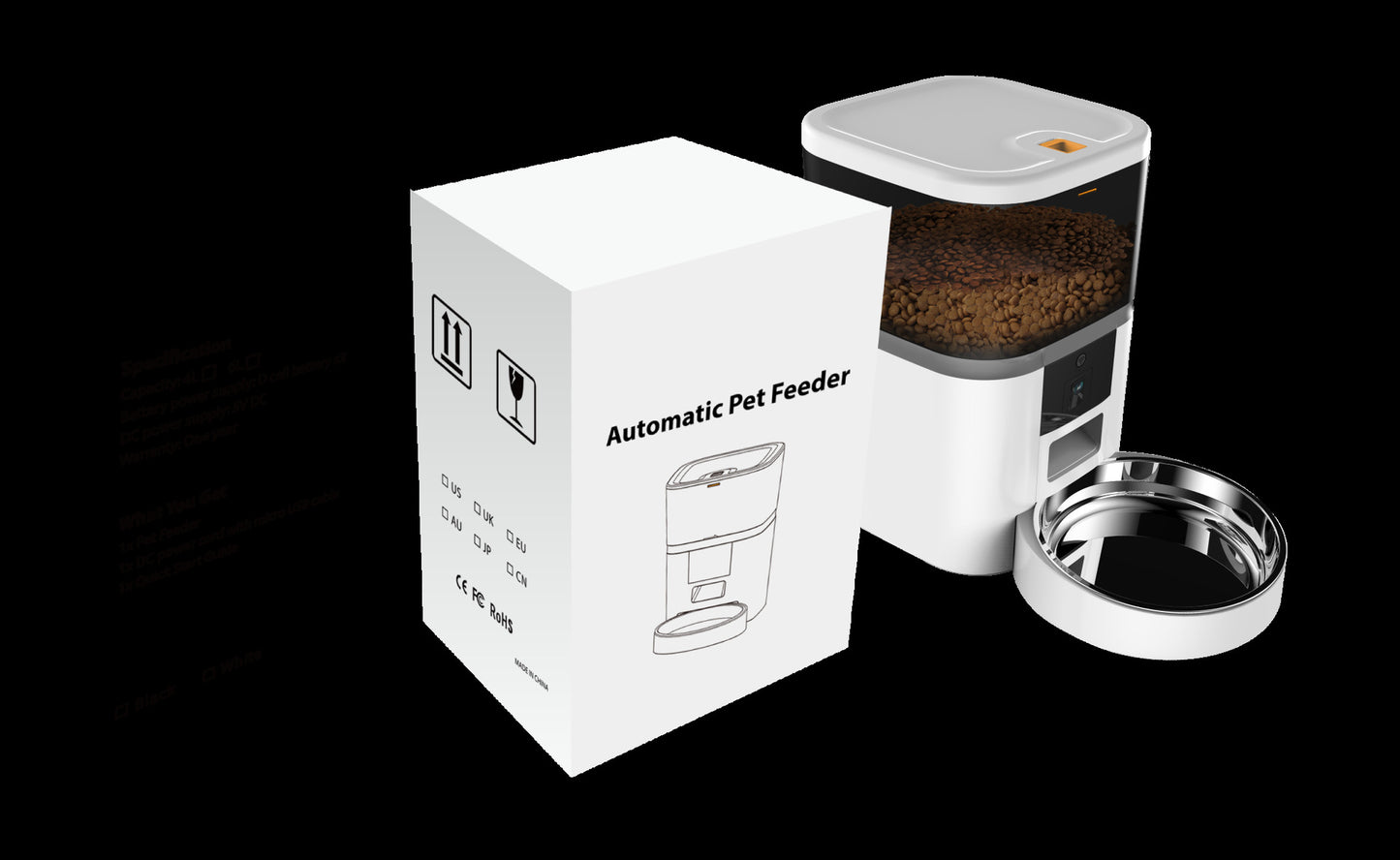 Smart Pet Feeder with HD Camera — Automatic Dispenser, Two-Way Audio & App Control