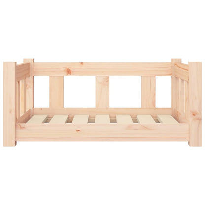 Solid Pine Wood Dog Bed Frame — Natural Untreated, 65.5x50cm, Modern Design