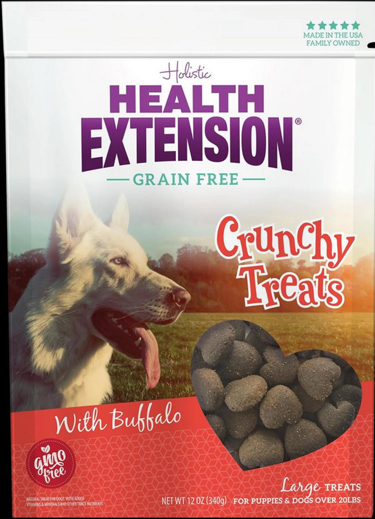 Organic Buffalo Heart Superfood Dog Treats — Turmeric, Ginger & Apple Cider Vinegar, USA Made