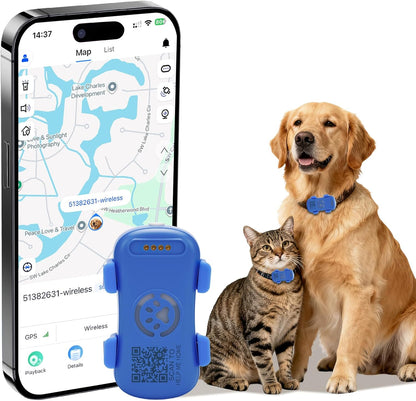 Real-Time GPS Dog Tracker — Unlimited Range, Geofence Alerts & Waterproof