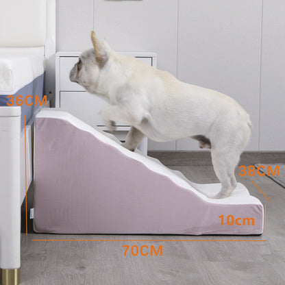 Non-Slip Bedside Pet Ladder — Gentle Steps for Small Dogs & Cats