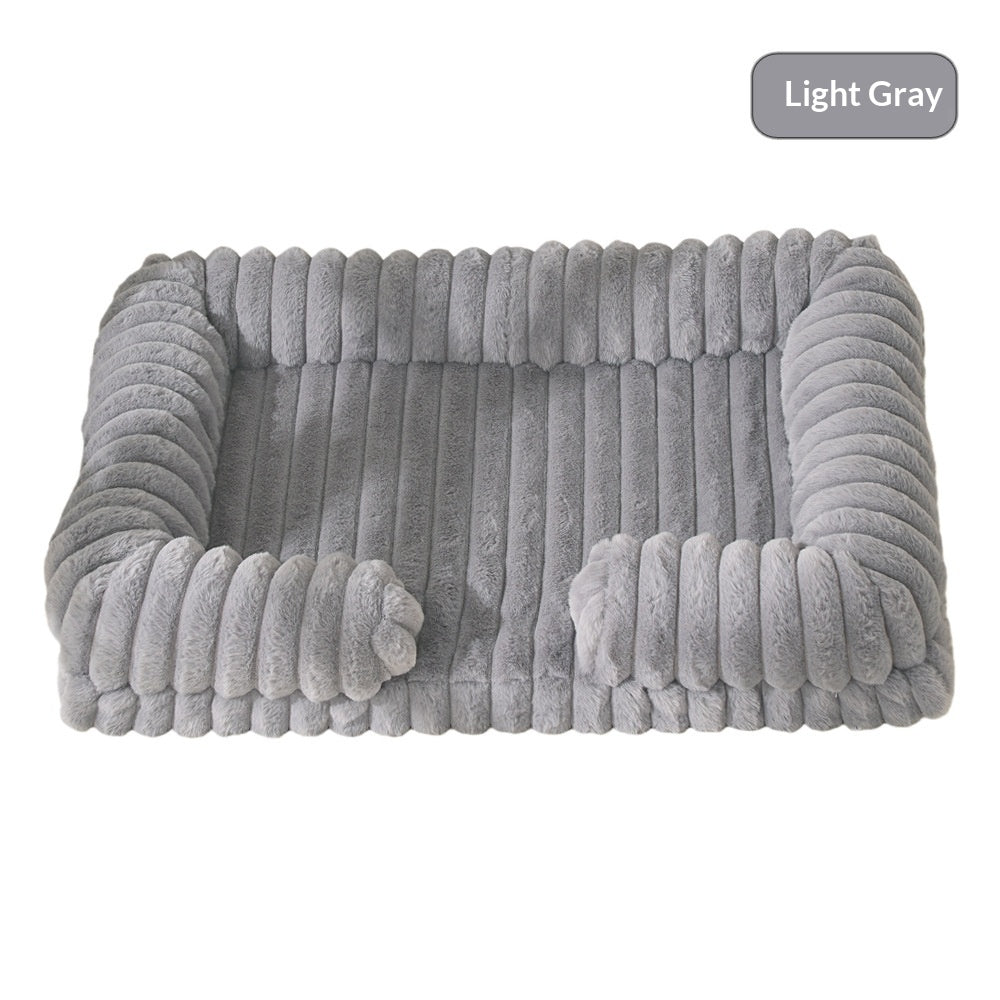 Warm Plush Pet Mat Bed — 5 Sizes S-XXL, 15 Colors, Machine Washable