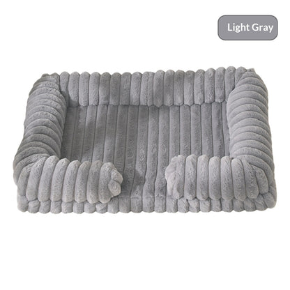 Warm Plush Pet Mat Bed — 5 Sizes S-XXL, 15 Colors, Machine Washable