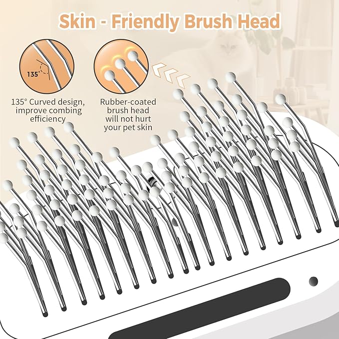 3-in-1 Pet Steam Brush: Grooming, De-shedding & Spray Comb