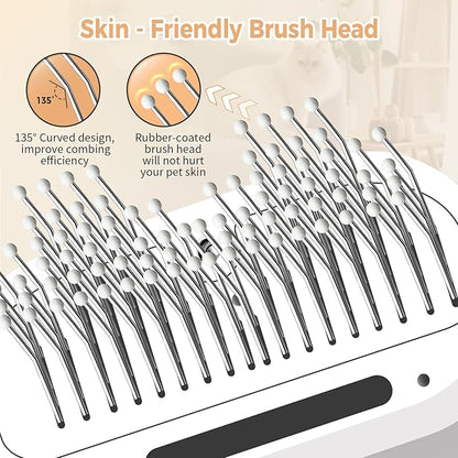 3-in-1 Pet Steam Brush: Grooming, De-shedding & Spray Comb