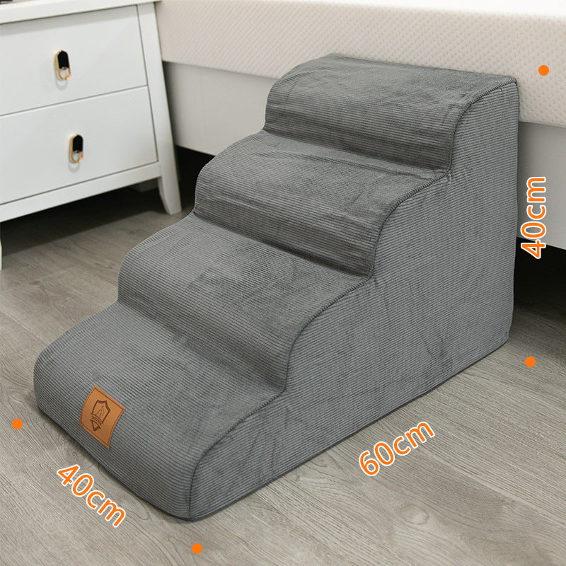 Non-Slip Bedside Pet Ladder — Gentle Steps for Small Dogs & Cats