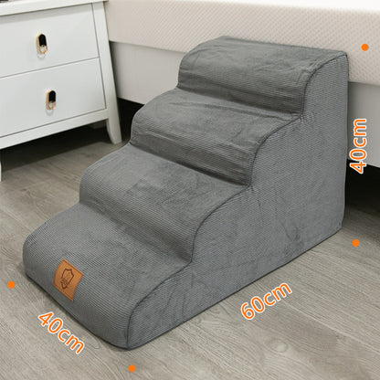 Non-Slip Bedside Pet Ladder — Gentle Steps for Small Dogs & Cats