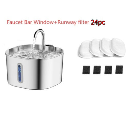 Smart Stainless Steel Pet Water Fountain — Automatic Circulation, Ultra-Quiet, Large Capacity