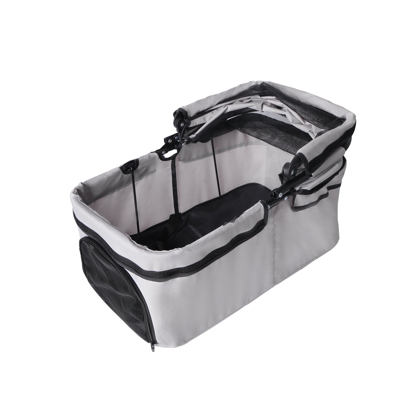 Foldable Pet Stroller — 360° Wheels, Full Suspension & Canopy for Dogs & Cats