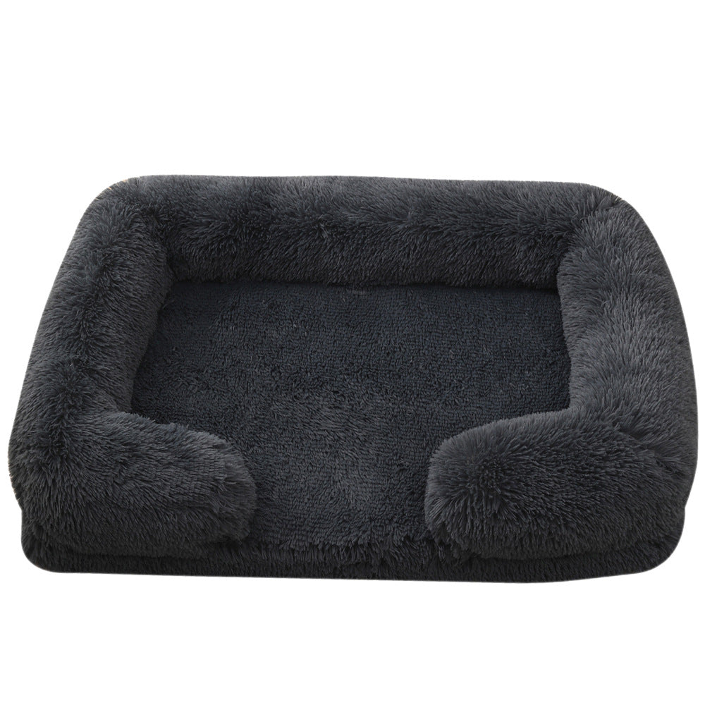 Ultra-Soft Plush Round Pet Bed — Calming Donut Bed for Dogs & Cats