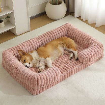 Warm Plush Pet Mat Bed — 5 Sizes S-XXL, 15 Colors, Machine Washable