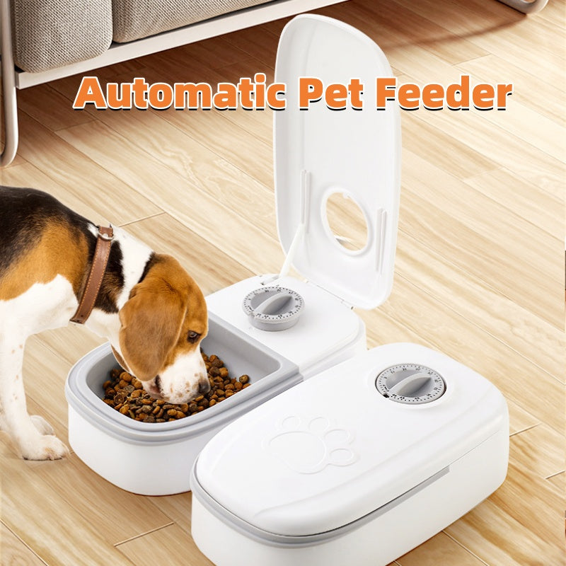 2-in-1 Gravity Pet Feeder & Water Dispenser — 1 Gallon, No Electricity, Cats & Small Dogs