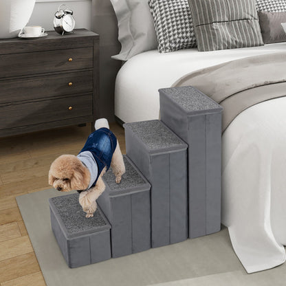 4-Step Foldable Dog Stairs with Storage — Non-Slip, 200kg Capacity