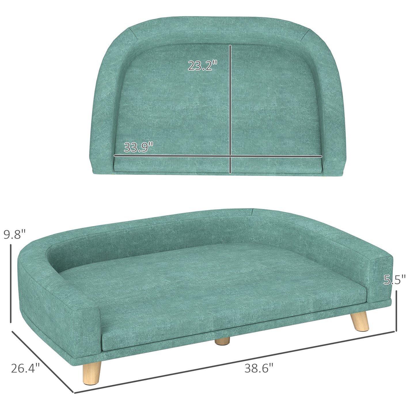 2-in-1 Human & Dog Lounge Bed — Orthopedic, Washable, 71" Flat for Large Dogs