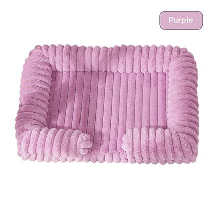 Warm Plush Pet Mat Bed — 5 Sizes S-XXL, 15 Colors, Machine Washable