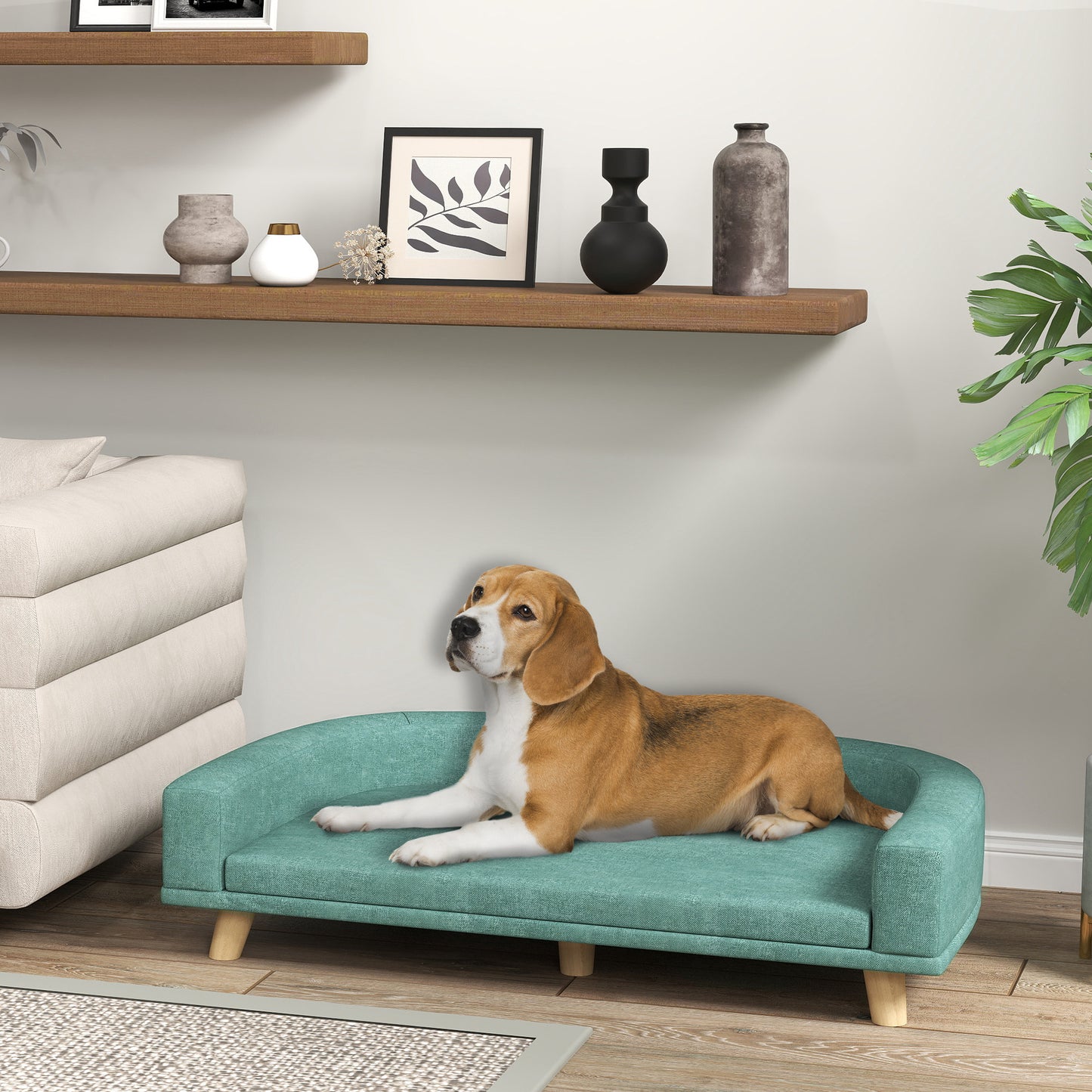 2-in-1 Human & Dog Lounge Bed — Orthopedic, Washable, 71" Flat for Large Dogs