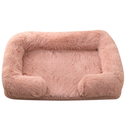 Ultra-Soft Plush Round Pet Bed — Calming Donut Bed for Dogs & Cats