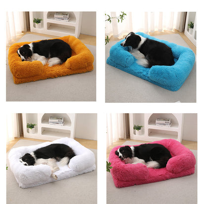 Ultra-Soft Plush Round Pet Bed — Calming Donut Bed for Dogs & Cats