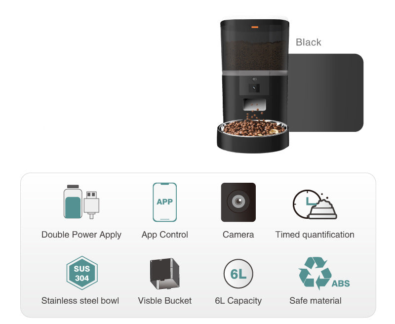 Smart Pet Feeder with HD Camera — Automatic Dispenser, Two-Way Audio & App Control